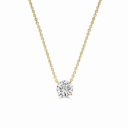 Lab diamond necklace yellow gold