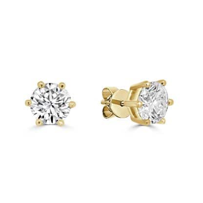 lab diamond stud earrings