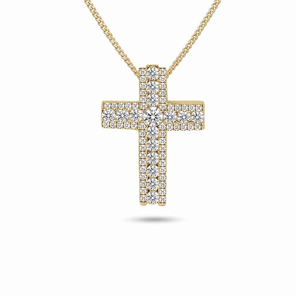 diamond cross pendant